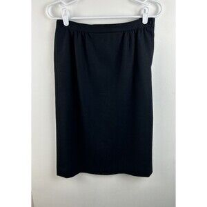 Pendleton Women’s Black 100% Wool Pencil Skirt With Pockets 8 Petite Vintage USA